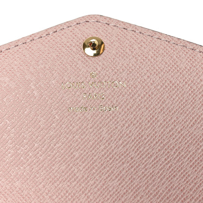 Louis Vuitton Damier Ebene Sarah Wallet NM Rose Ballerine 6 of 6