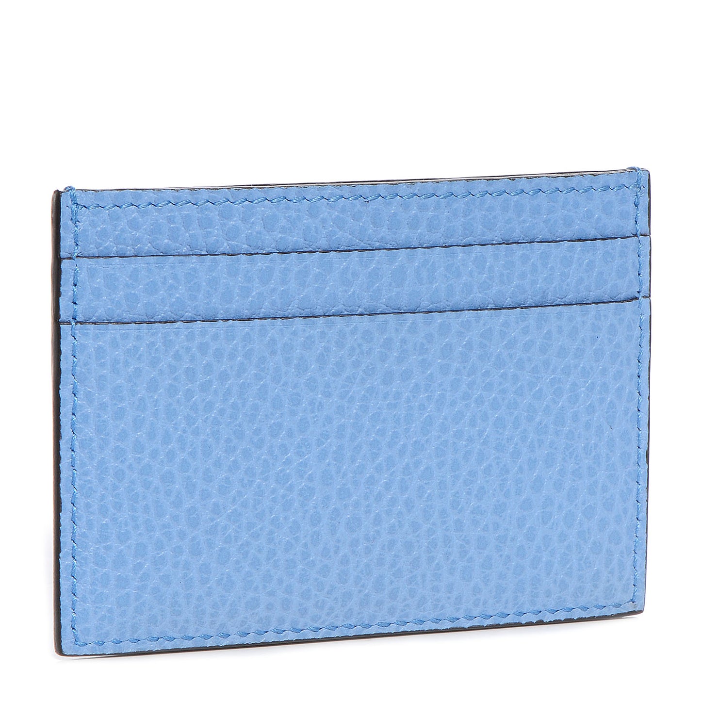 Dollar Calfskin Swing Card Case Mineral Blue