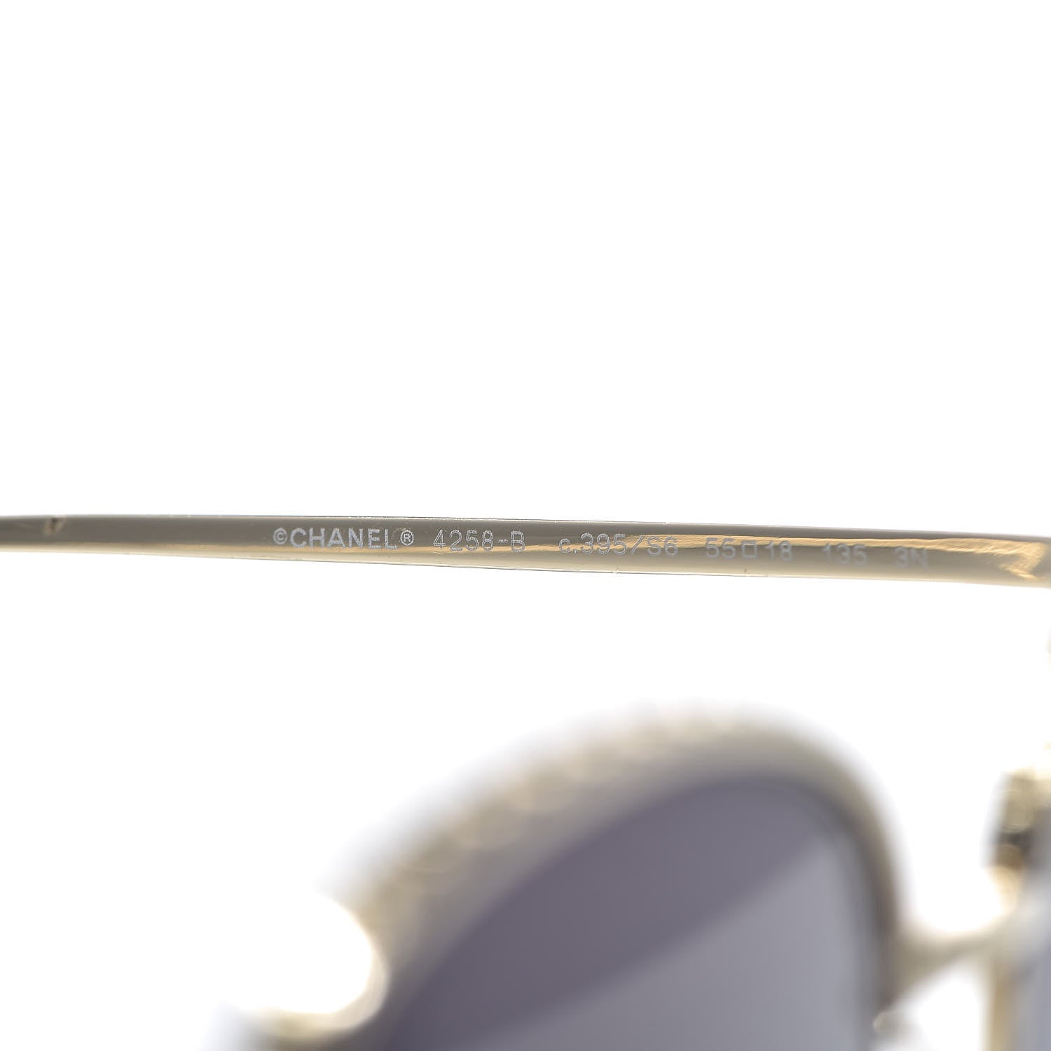 Chanel Metal Crystal Sunglasses 4258-B Gold 5 of 7