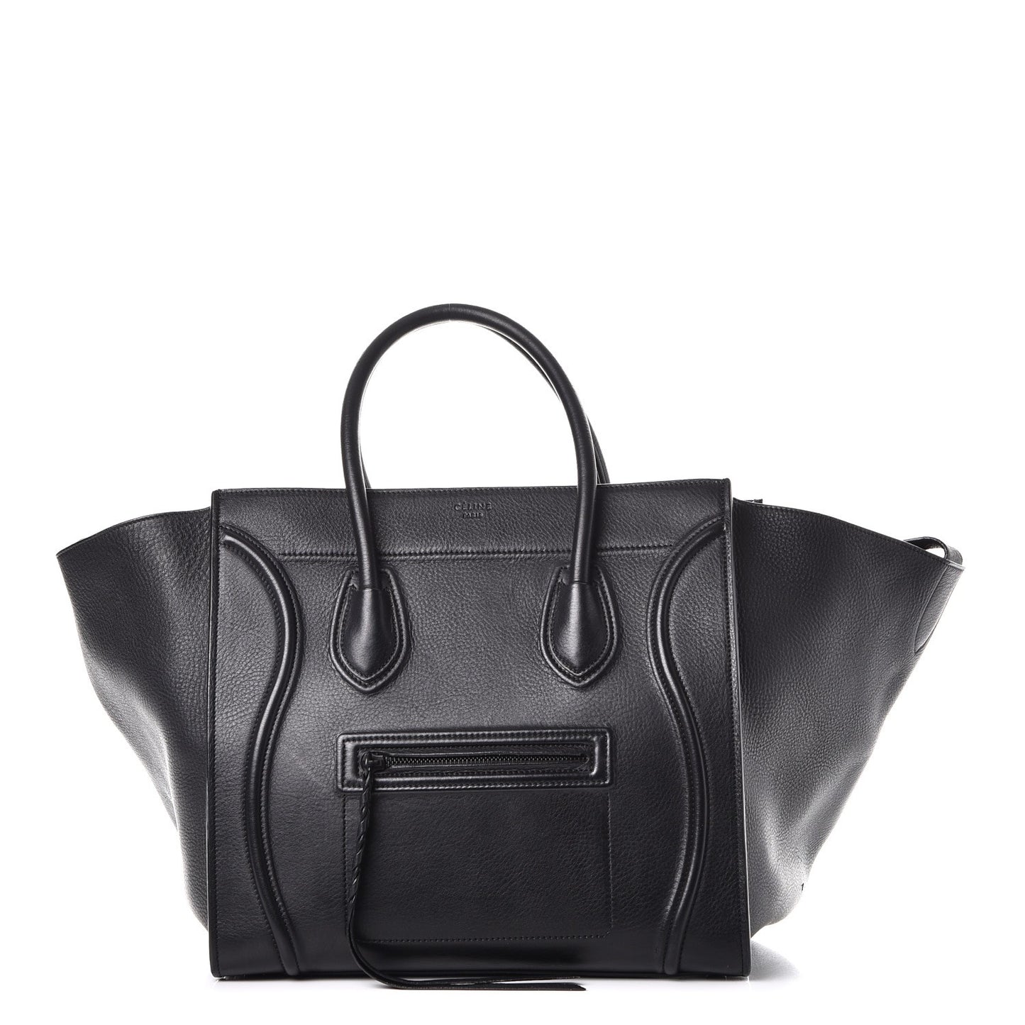 Supple Calfskin Medium Phantom Luggage Black