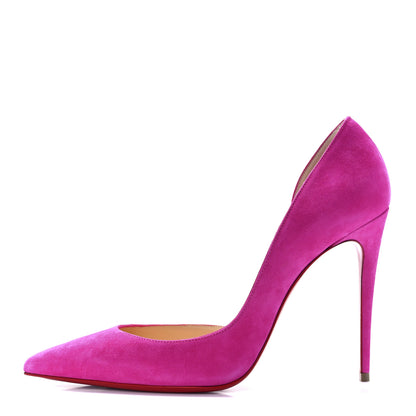Christian Louboutin Suede Iriza 100 Pumps 39 Ultra Rose 1 of 8