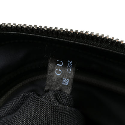 Gucci GG Supreme Monogram Appia Calfskin Web Flat Messenger Bag Black Grey 8 of 11