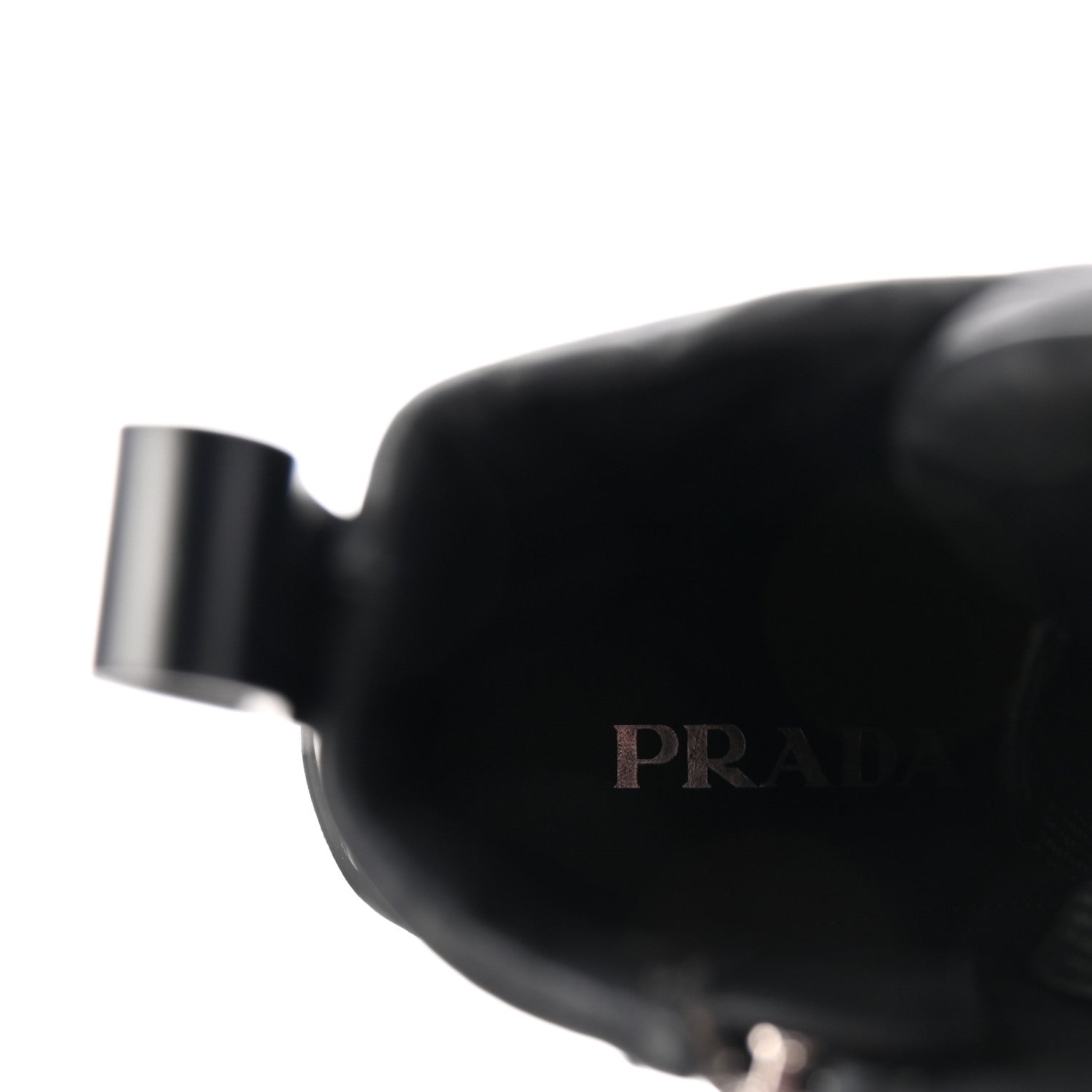 Prada Spazzolato Re-Nylon Metal Triangle Logo Lace Up 55mm Ankle Boots 38.5 Black 8 of 9
