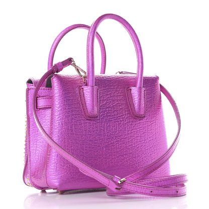 MCM Metallic Calfskin Cyber Studs Mini Milla Tote Electric Pink 2 of 8