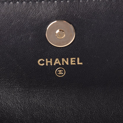 Chanel Lambskin Quilted Pearl Clutch With Chain Black 6 of 14