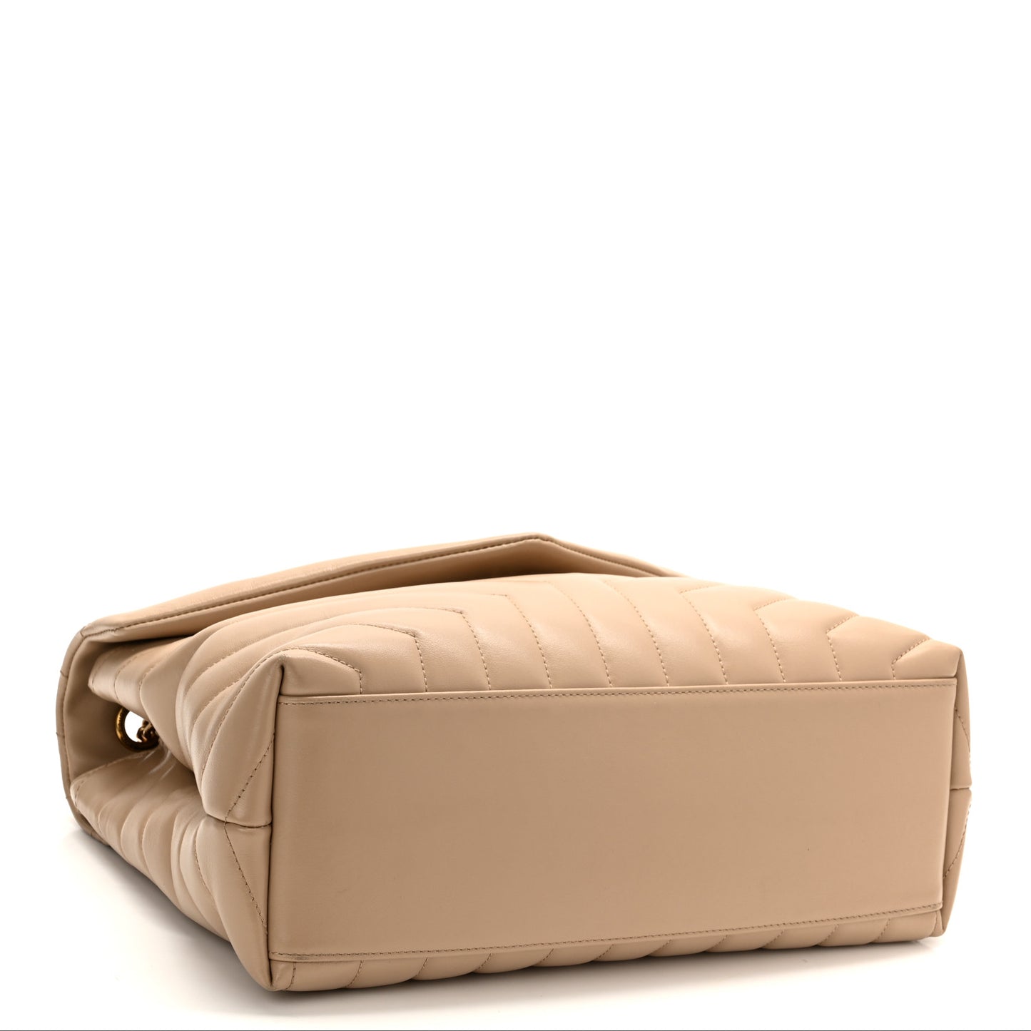 Calfskin Y Quilted Monogram Medium Loulou Chain Satchel Dark Latte