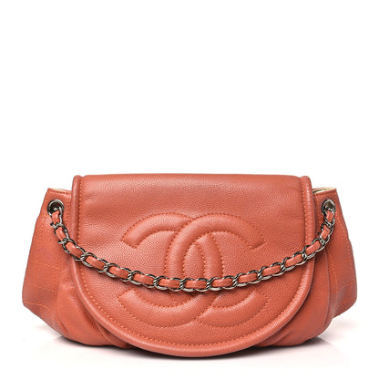 Chanel Caviar Half Moon Large Flap Pink 1 of 11
