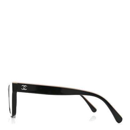 Chanel Acetate Polarized Square Sunglasses 5417 Black Beige 3 of 7