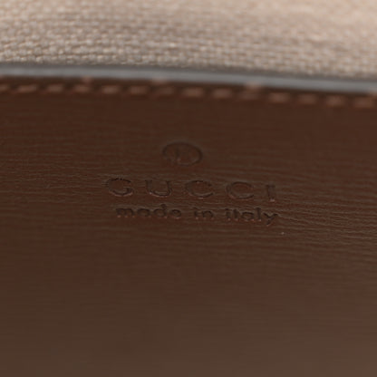 Gucci GG Supreme Monogram Azalea Calfskin Mini Retro Interlocking G Tote Bag Beige Ebony Brown Sugar 6 of 12