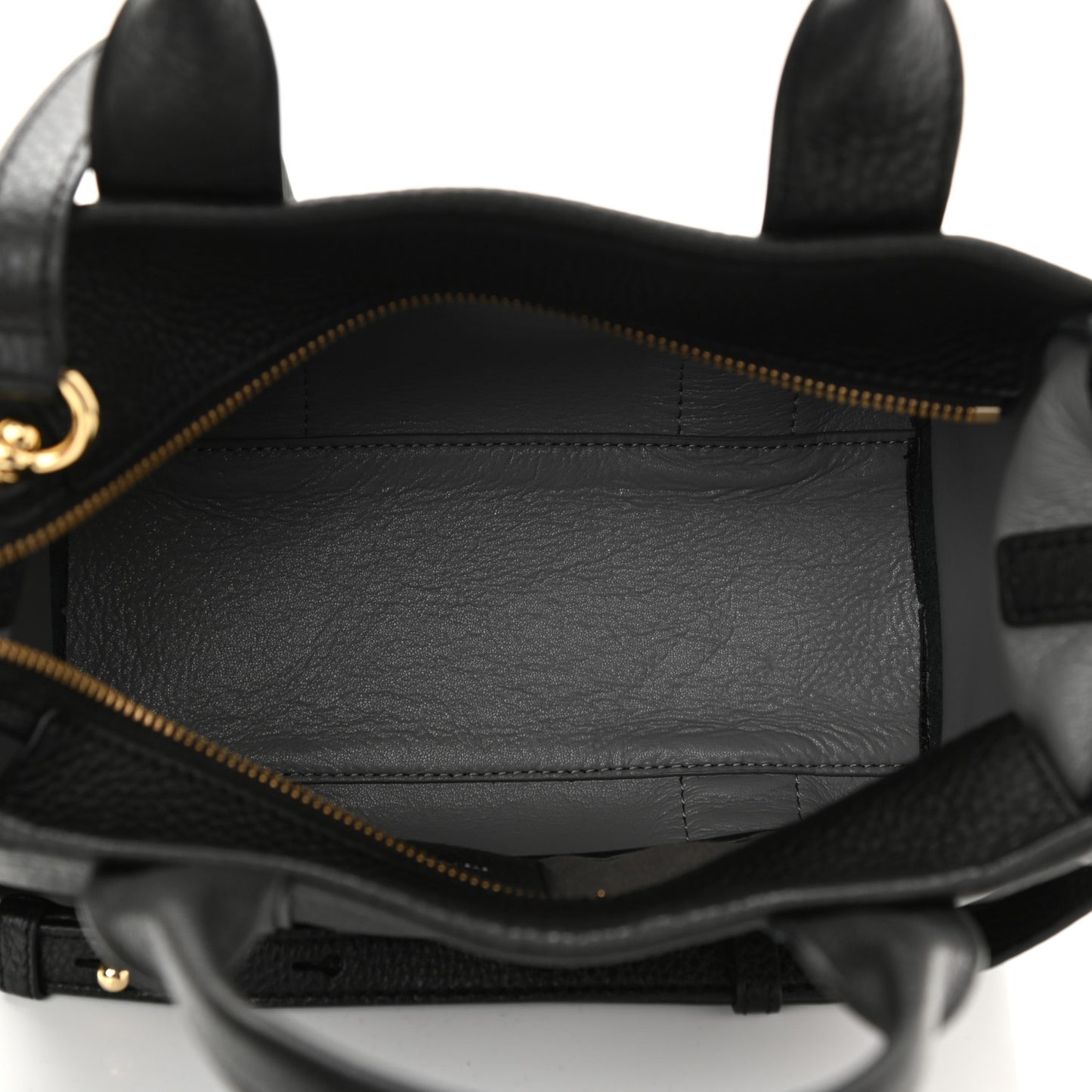 Grained Calfskin Small The Tote Bag Black