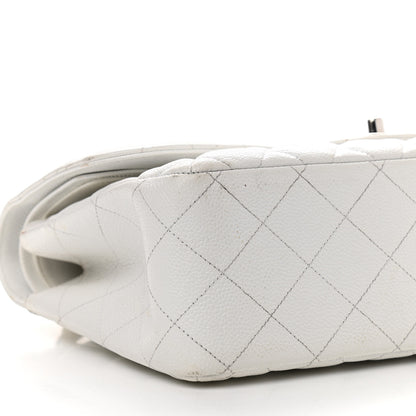 Chanel Caviar Quilted Jumbo Double Flap White 8 of 32