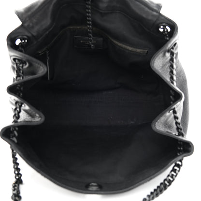 Saint Laurent Vintage Lambskin Chevron Monogram Medium Nolita Black 5 of 10