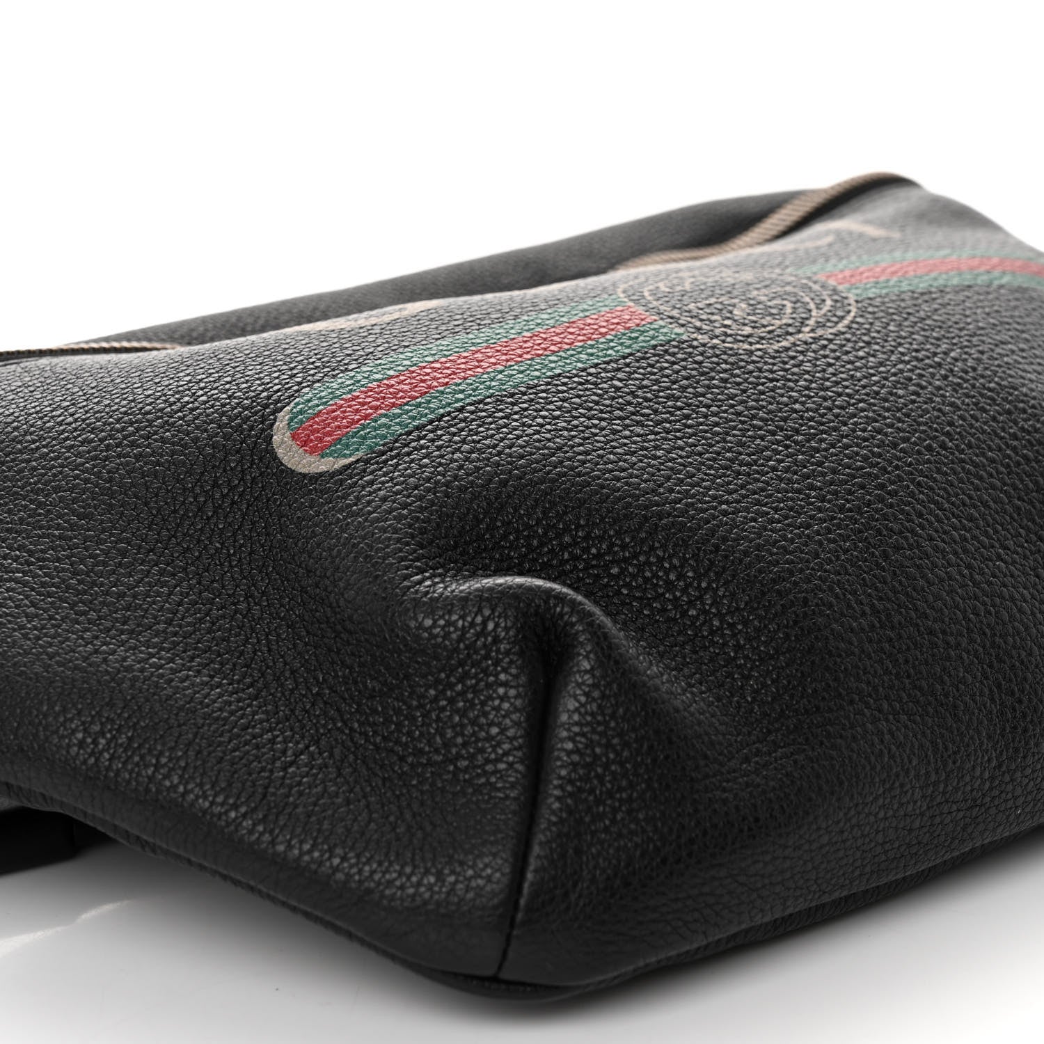 Gucci Grained Calfskin Logo Belt Bag Black 8 of 9