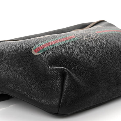 Gucci Grained Calfskin Logo Belt Bag Black 8 of 9