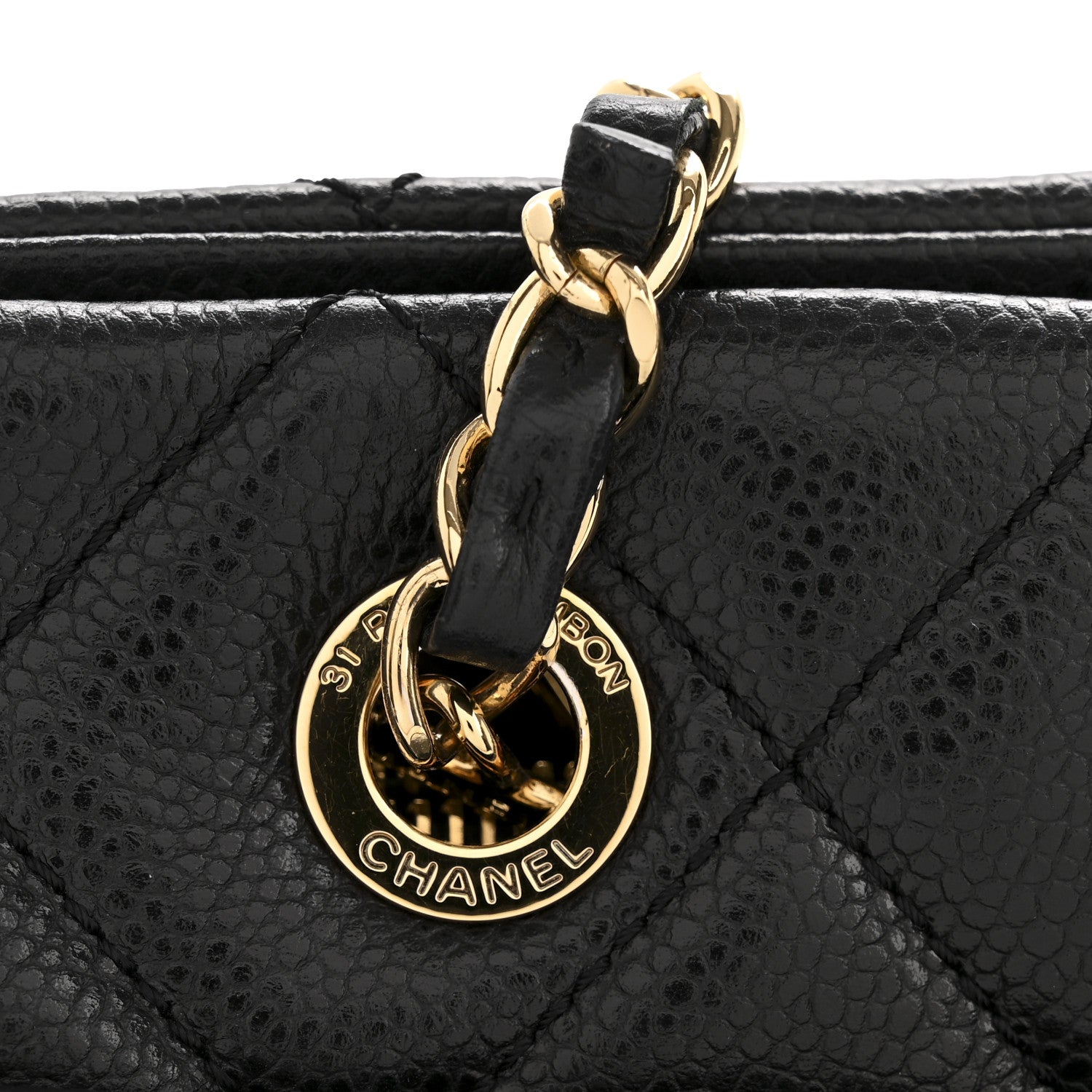 Chanel Caviar Quilted CC Timeless Soft Tote Black 12 of 13