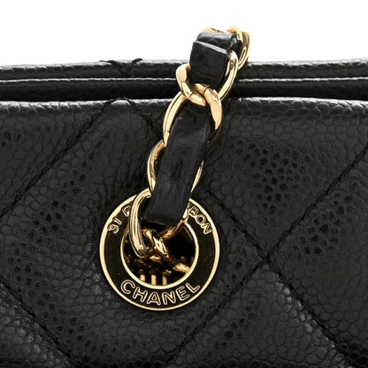 Chanel Caviar Quilted CC Timeless Soft Tote Black 12 of 13