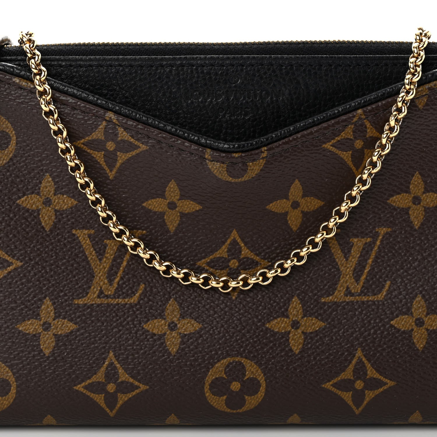 Louis Vuitton Monogram Pallas Clutch Black 7 of 9