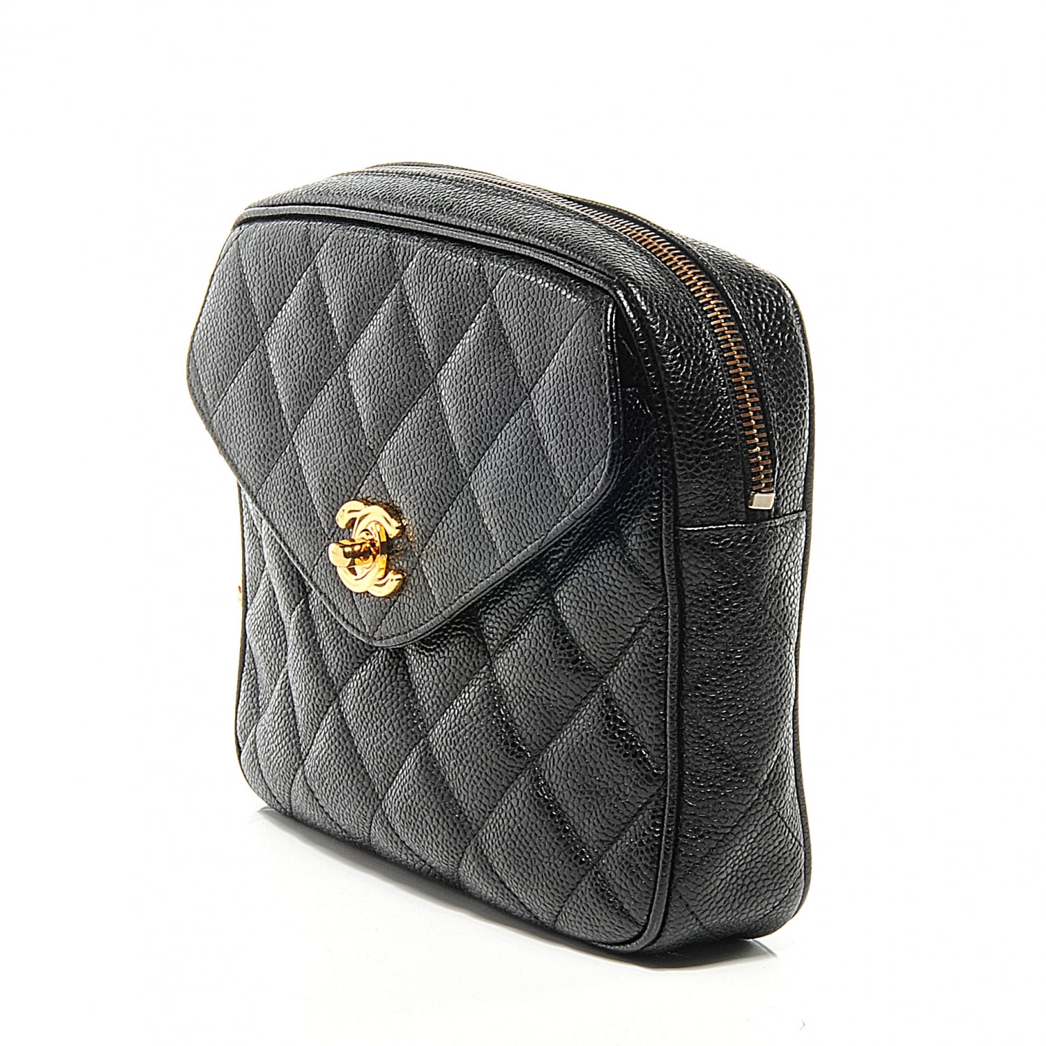 Chanel Caviar Flap Waist Bag Black 7 of 9