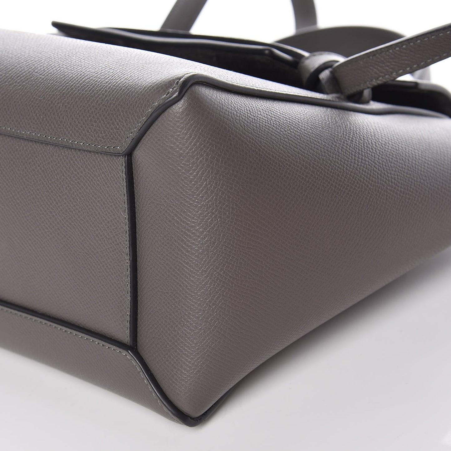 Baby Grained Calfskin Micro Belt Bag Grey