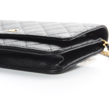 Chanel Caviar Quilted Wallet On Chain WOC Black 11 of 12