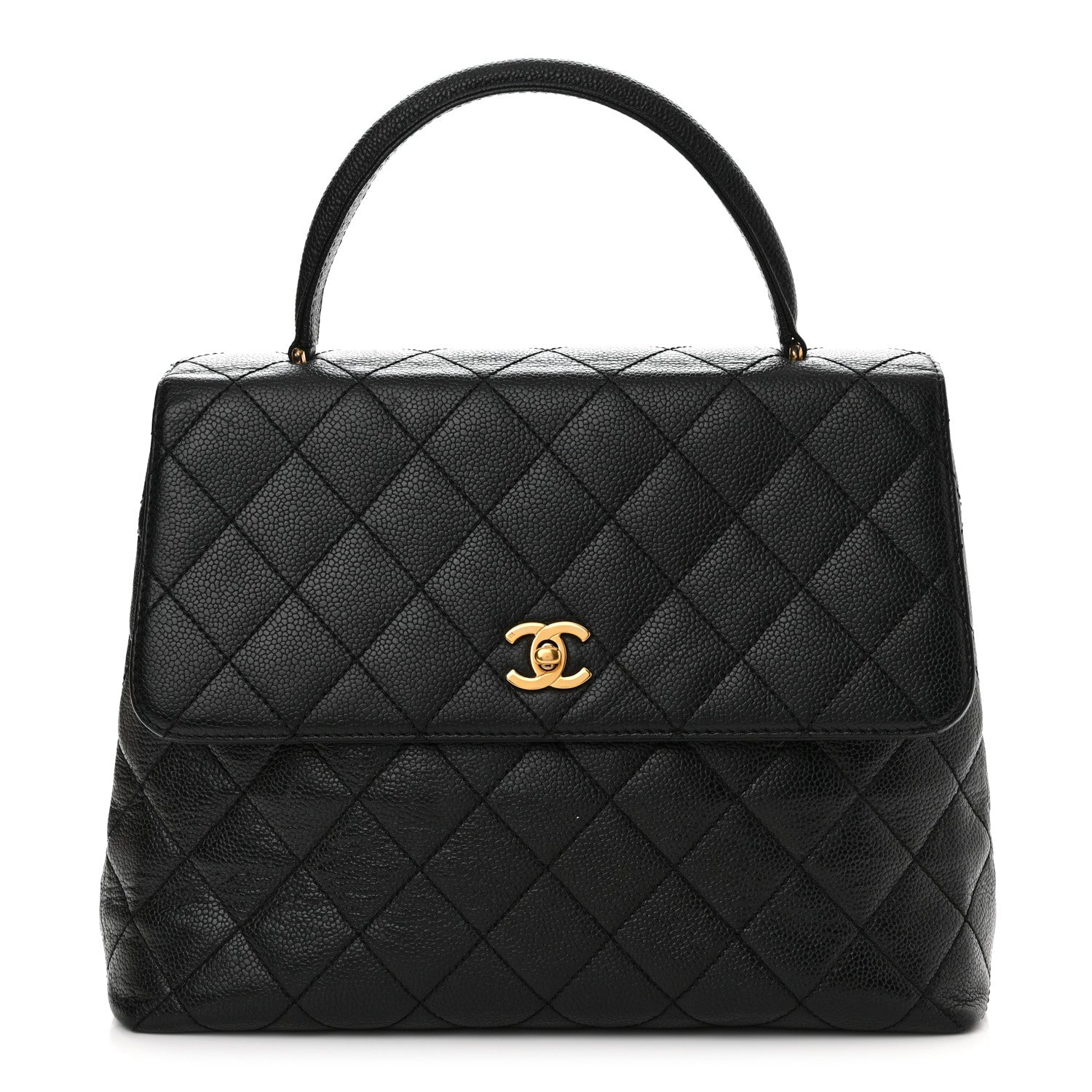 Chanel Caviar Quilted Jumbo Kelly Flap Black 1 of 9