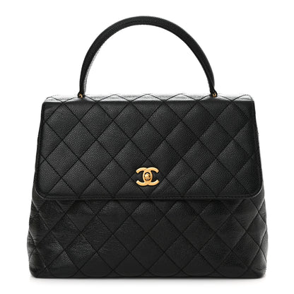 Chanel Caviar Quilted Jumbo Kelly Flap Black 1 of 9