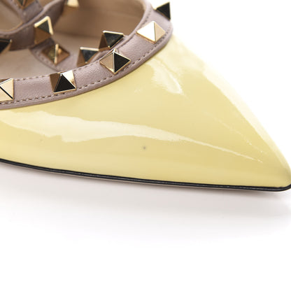 Valentino Garavani Patent Rockstud Ankle Strap 100mm Pumps 40 Water Yellow Poudre 11 of 15