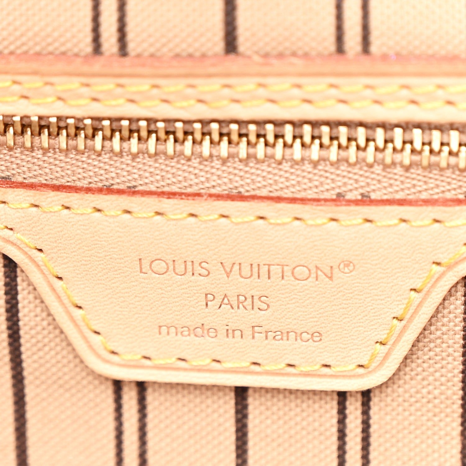 Louis Vuitton Monogram Stamped Inside Out Neverfull Bandouliere GM Beige 9 of 16