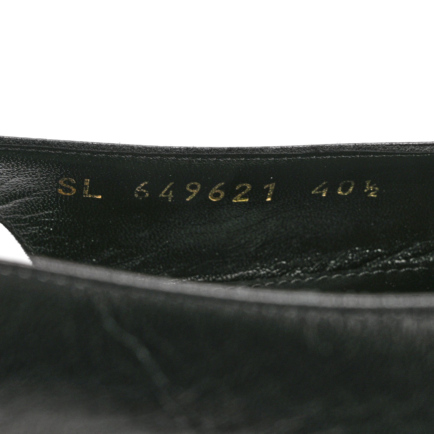 Saint Laurent Patent Smooth Lambskin Anais Slingback Flats 40.5 Navy Black 8 of 9