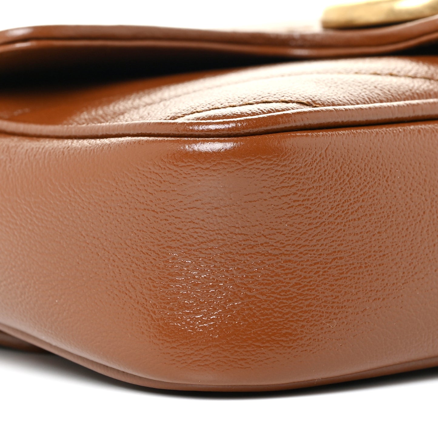 Azalea Calfskin Matelasse Diagonal Super Mini GG Marmont Shoulder Bag Cuir