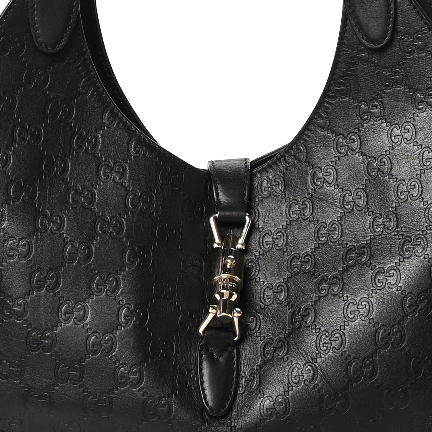 Gucci Guccissima Medium Jackie O Hobo Black 7 of 10