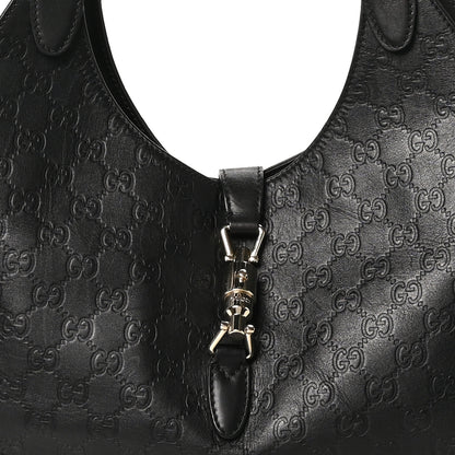 Gucci Guccissima Medium Jackie O Hobo Black 7 of 10