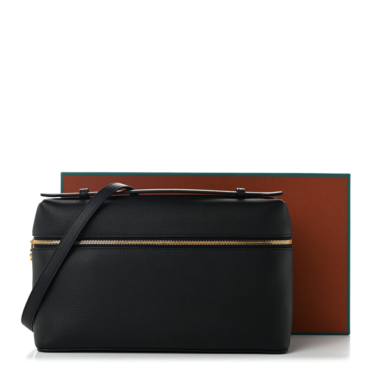 Loro Piana Grained Calfskin Extra Bag L27 Navy 10 of 10