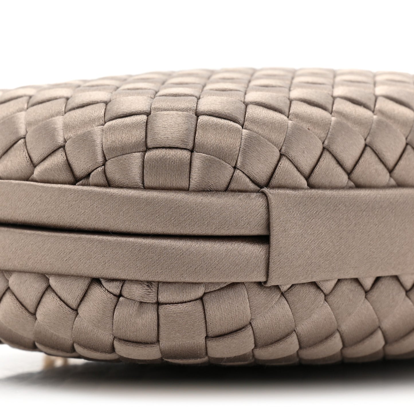 Satin Ayers Intrecciato Chain Knot Clutch