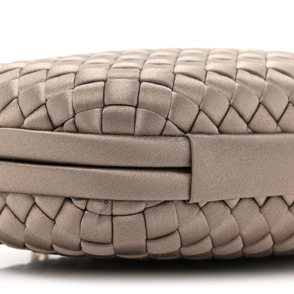Bottega Veneta Satin Ayers Intrecciato Chain Knot Clutch 8 of 8