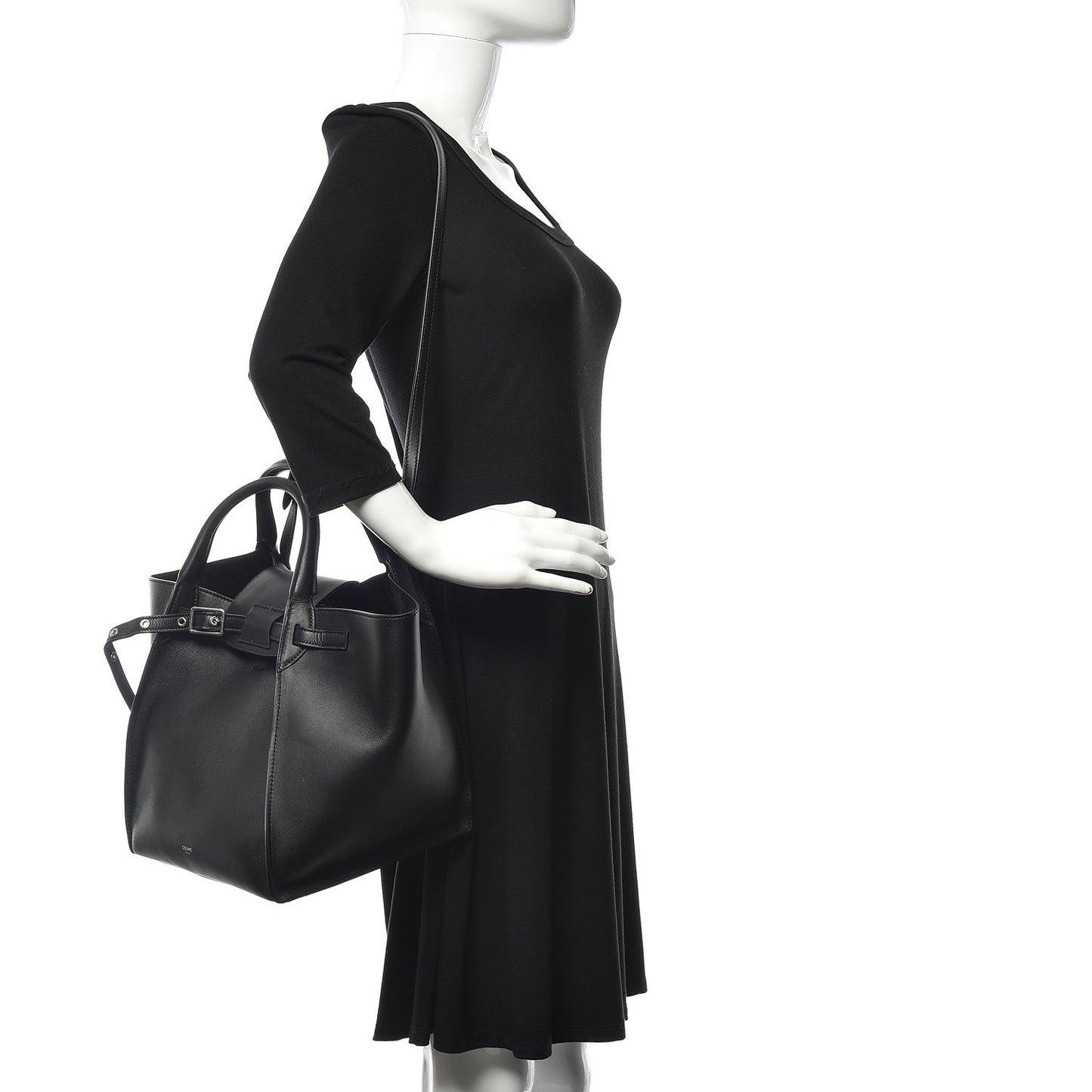 Smooth Calfskin Small Big Bag Black