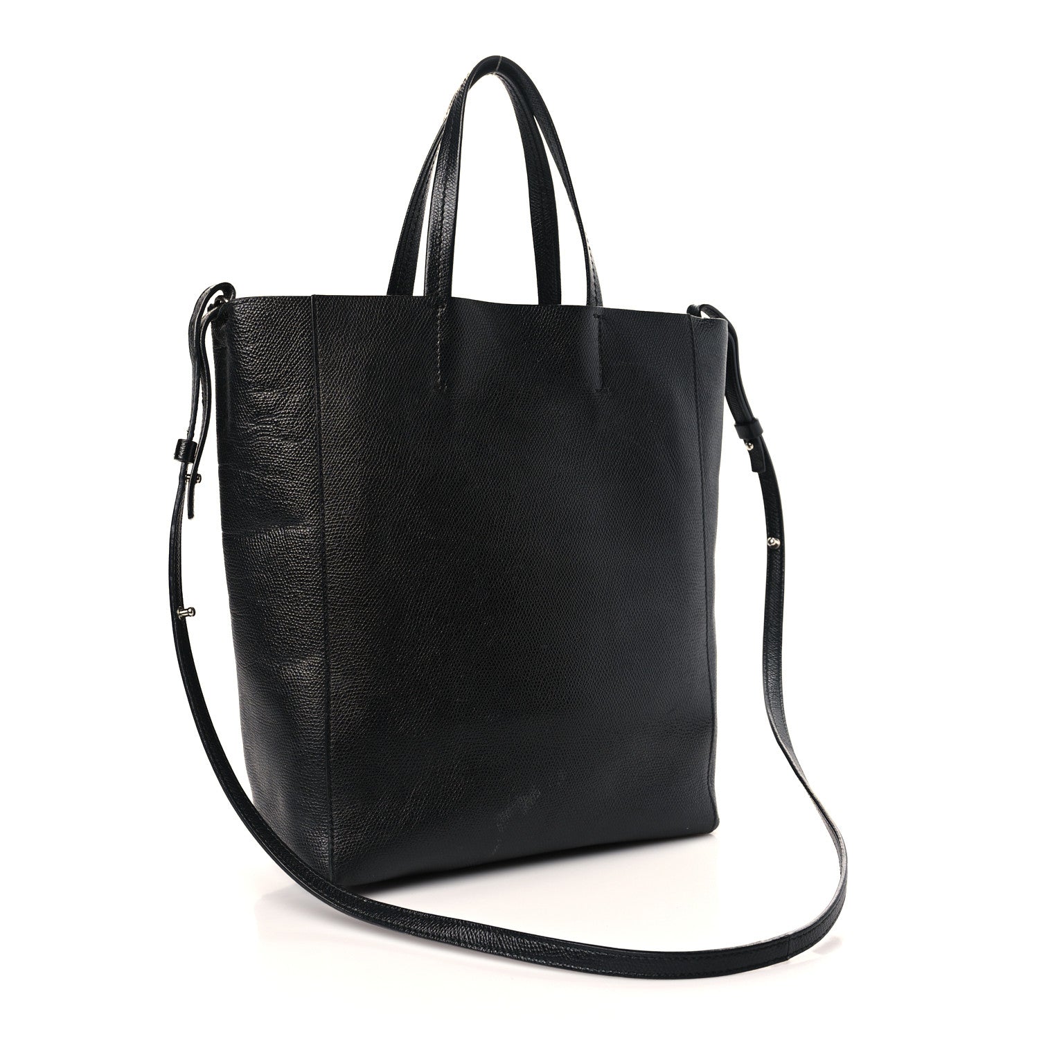 Celine Grained Calfskin Small Vertical Cabas Black 3 of 10