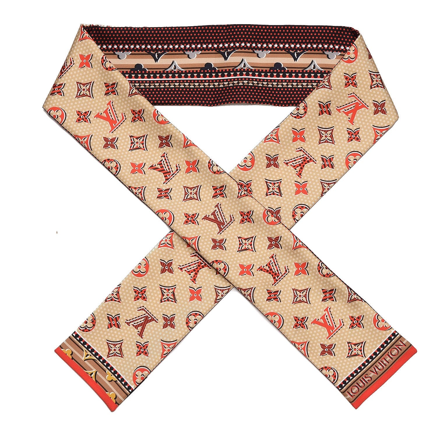 Louis Vuitton Silk Monogram Mondots Bandeau 1 of 4