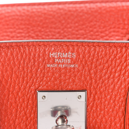 Hermes Taurillon Clemence Birkin 30 Capucine 5 of 8