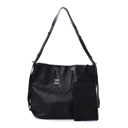 Chanel Calfskin Stitched Large Hobo Black 1 of 4