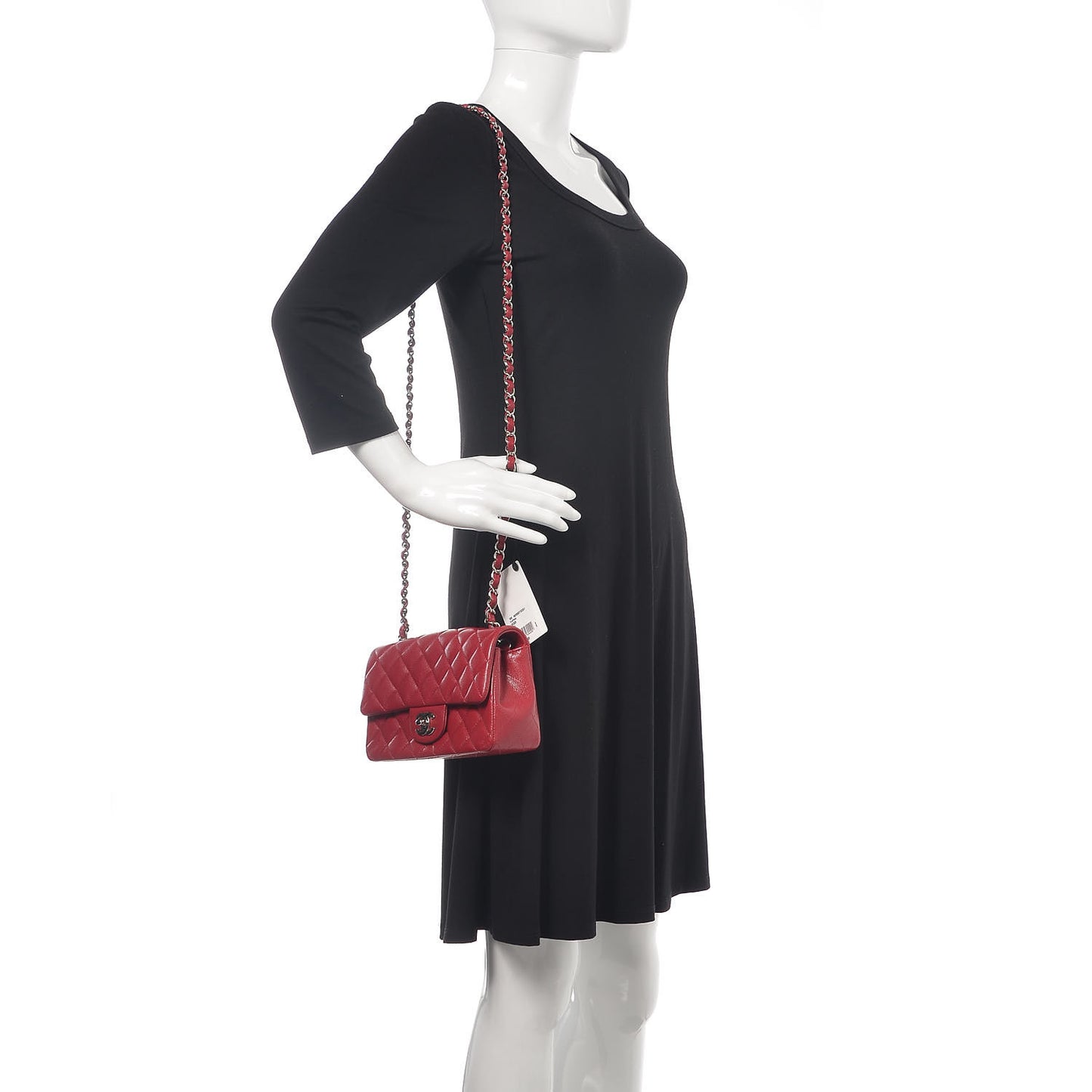 Caviar Quilted Mini Rectangular Flap Pink