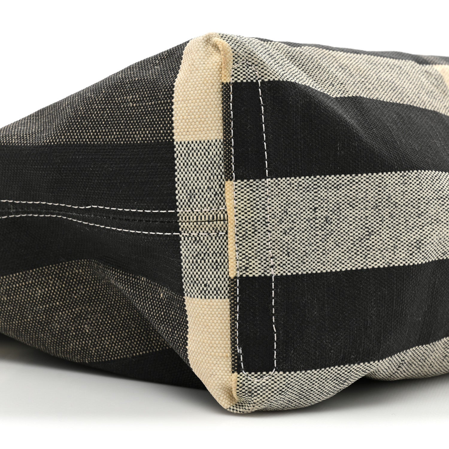 Burberry Coated Canvas Mega Check Medium Doodle Tote Black White 9 of 15