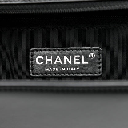 Chanel Calfskin Chevron Quilted Medium Boy Flap Black 2 of 12