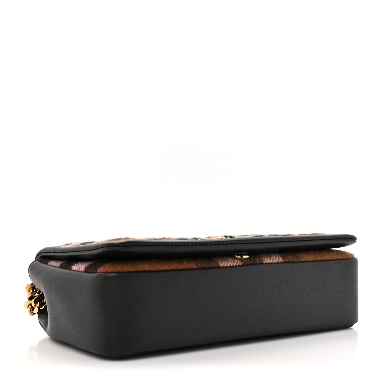 Burberry Check Cashmere Small Lola Bag Black 4 of 10