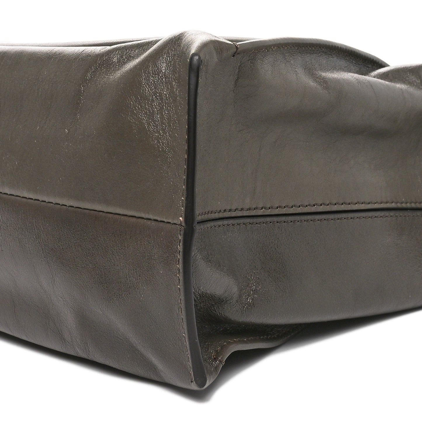 Natural Shiny Calfskin Small Paraty 24 Bag Flannel Grey