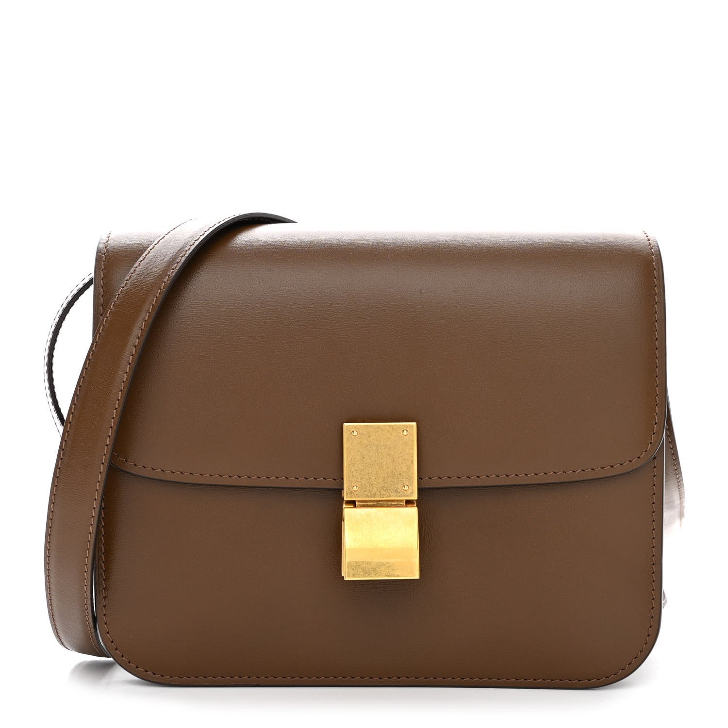 Celine Box Calfskin Teen Classic Box Flap Bag Camel 1 of 11