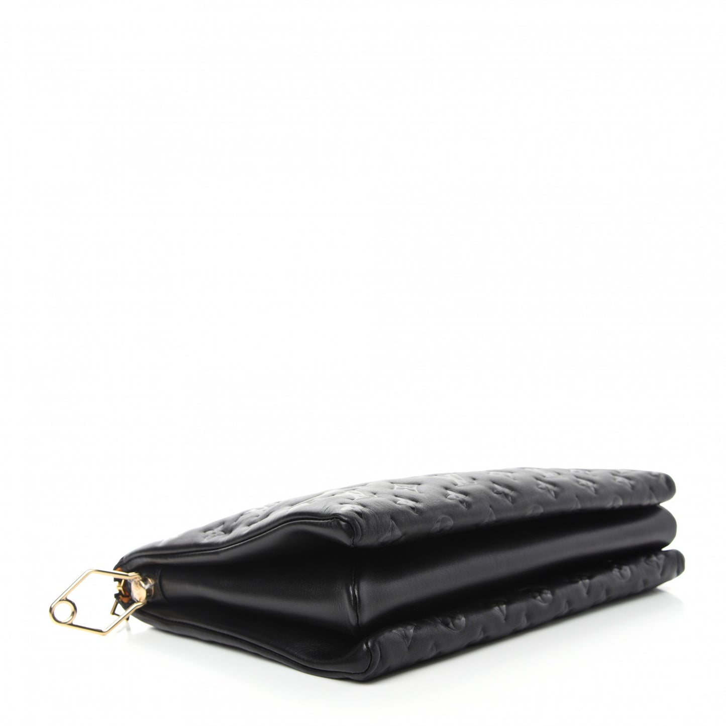 Lambskin Embossed Monogram Coussin MM Black