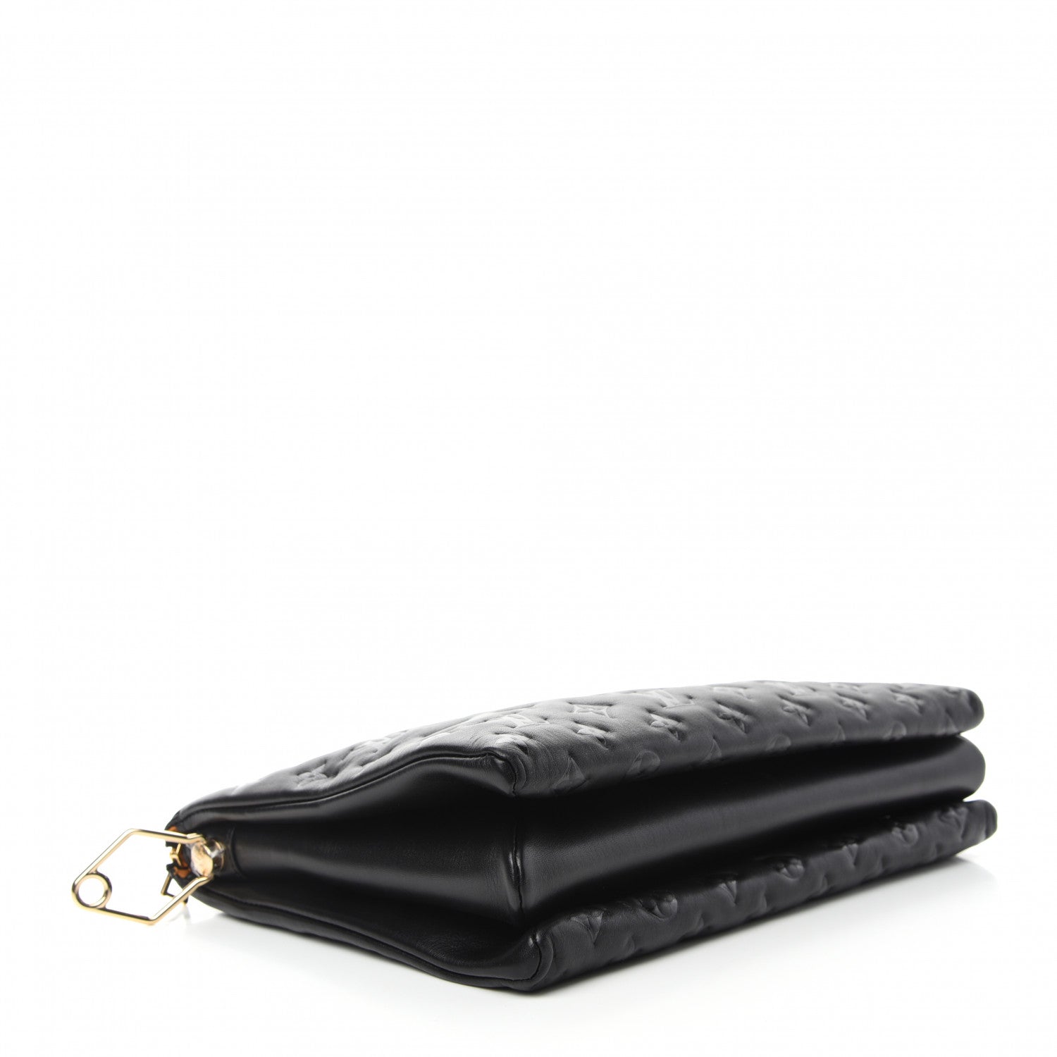 Louis Vuitton Lambskin Embossed Monogram Coussin MM Black 4 of 12