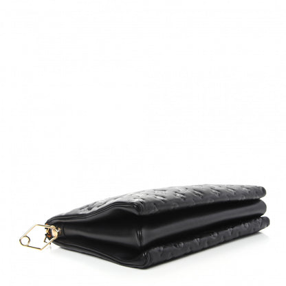 Louis Vuitton Lambskin Embossed Monogram Coussin MM Black 4 of 12