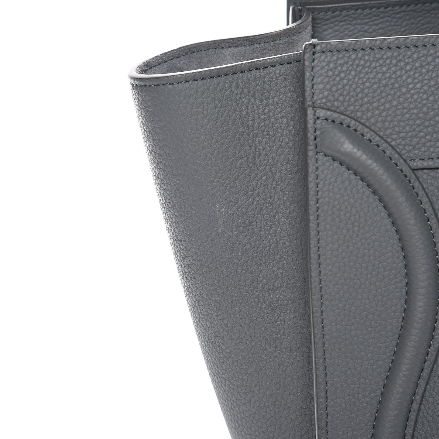Baby Drummed Calfskin Micro Luggage Kohl